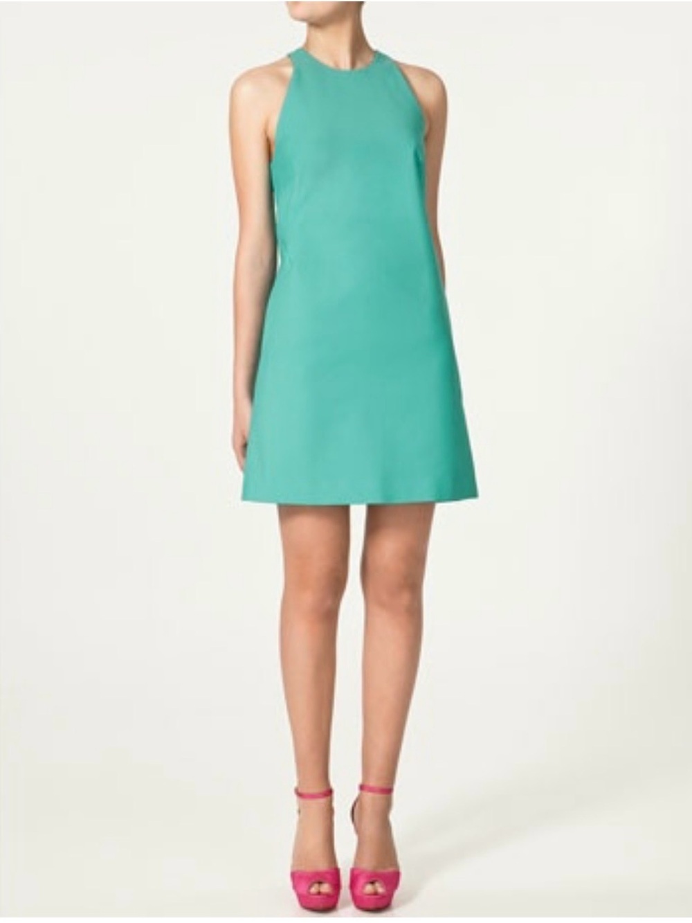 Zara Teal Halter Shift Dress - Greenish Teal